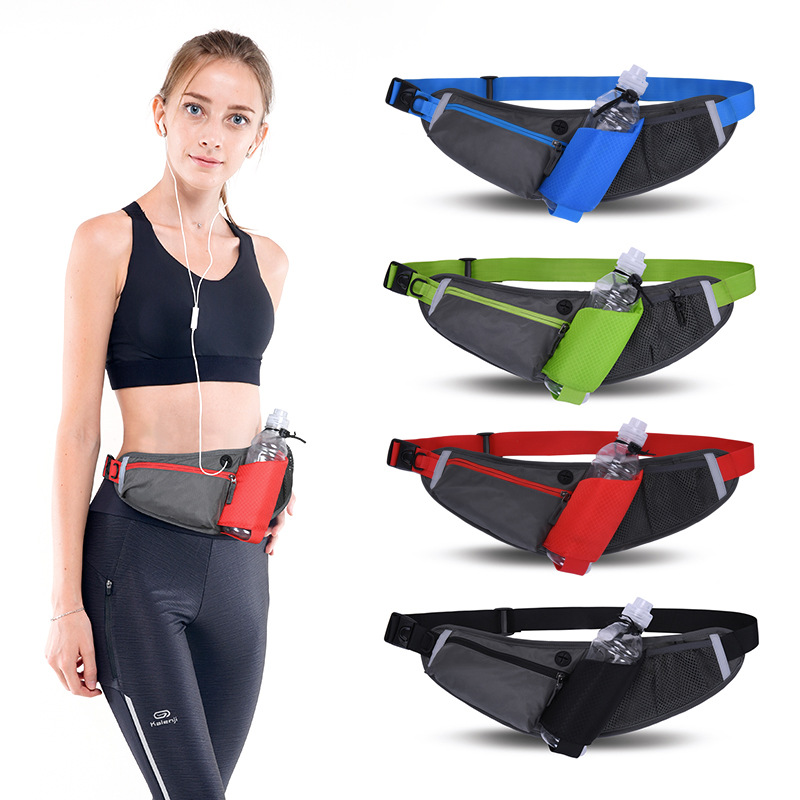 Running Belt - Lightweight nylon fabric multi-functional water bottle