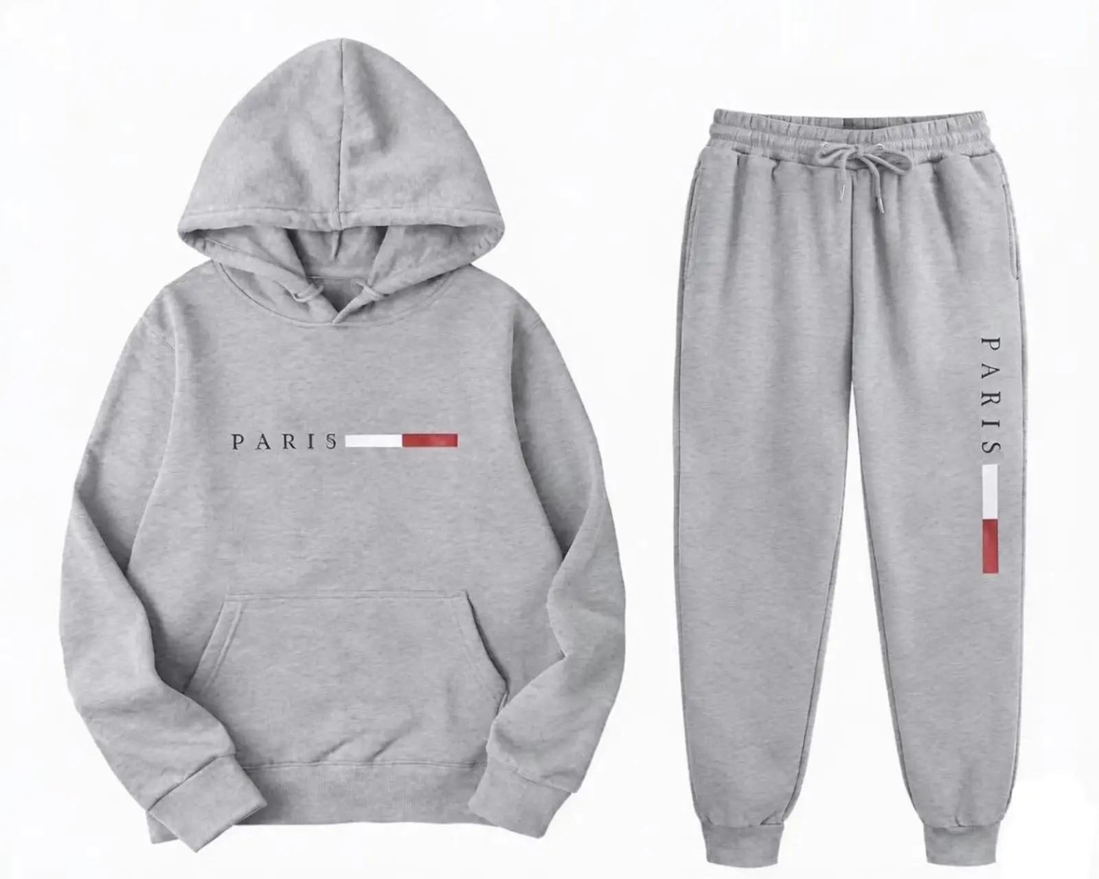Paris Letter Print Men Hoodie  - Joggers Pants review and price