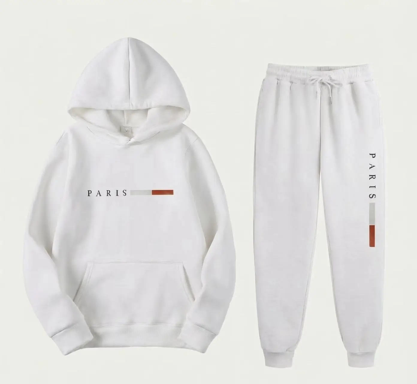 Paris Letter Print Men Hoodie  - Joggers Pants review and price