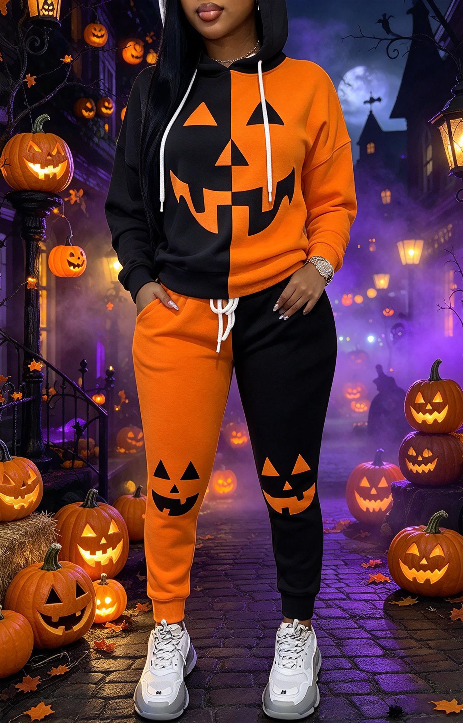 Women Halloween Color Block Ho - Joggers Pants review and price