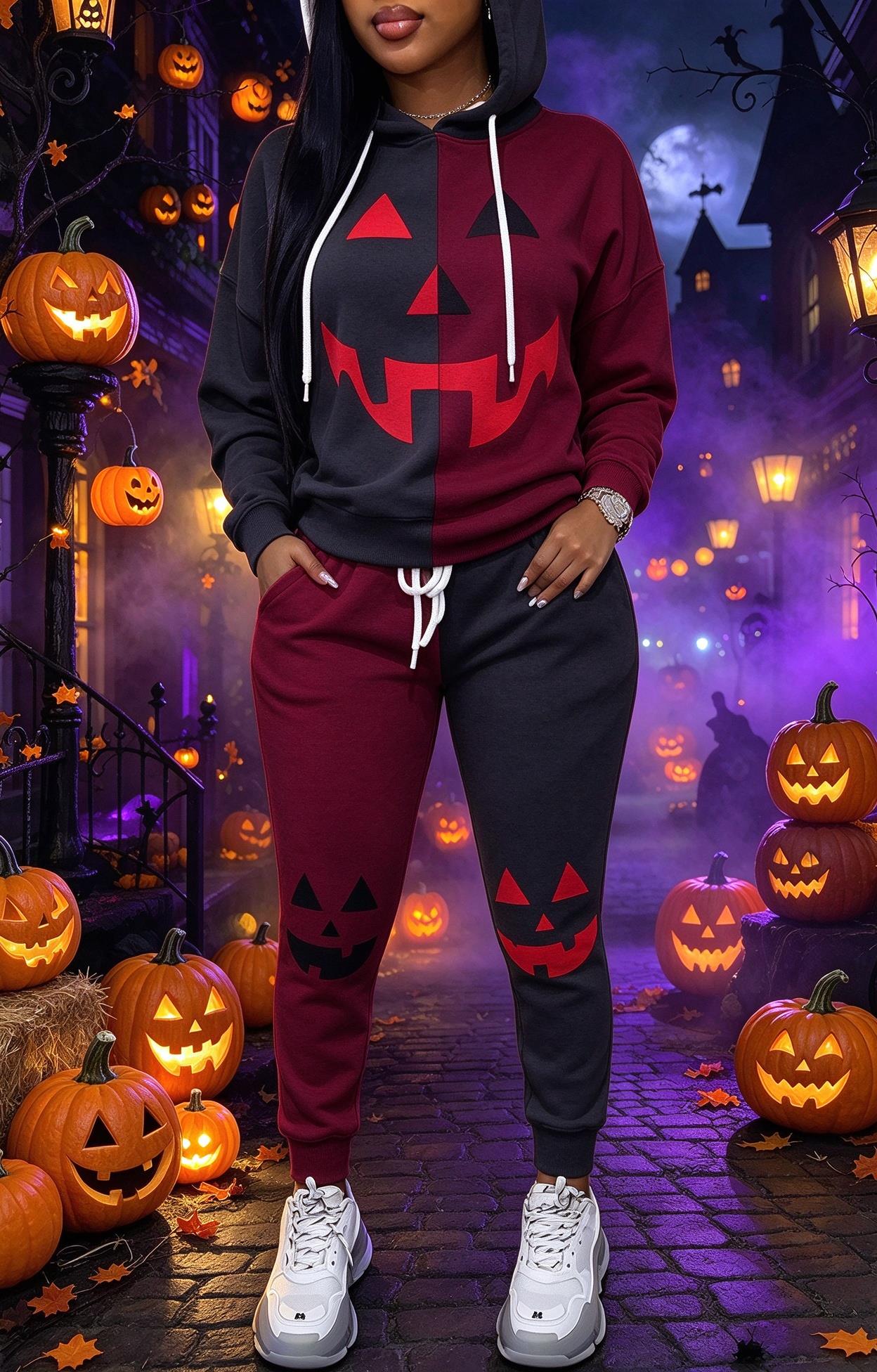 Women Halloween Color Block Ho - Joggers Pants review and price